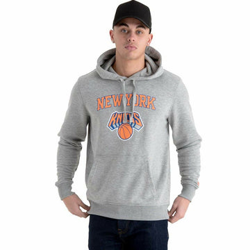 Sweat à capuche homme New Era New York Knicks Gris clair L