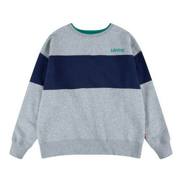 Kinder-Sweatshirt Levi's Colorblock Crewneck Hellgrau