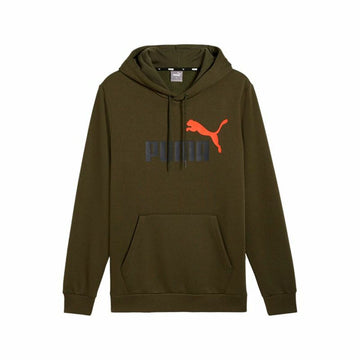 Herren Sweater mit Kapuze Puma Ess+ 2 Col Big Logo Braun