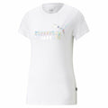 Damen Kurzarm-T-Shirt Puma Ess+ Nova Shine Weiß