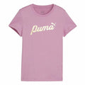 Child's Short Sleeve T-Shirt Puma Essentials+ Script Metallic G