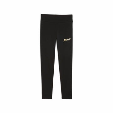Sportshorts für Kinder Puma Essentials+ Script Metallic Schwarz