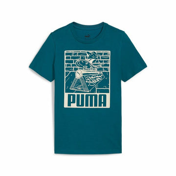 T shirt à manches courtes Enfant Puma Ess+ Mid 90S Graphic Bleu