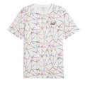 Men’s Short Sleeve T-Shirt Puma LOVE UNITED AOP Tee   684700 02 White
