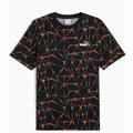 Men’s Short Sleeve T-Shirt Puma LOVE UNITED AOP Tee Black
