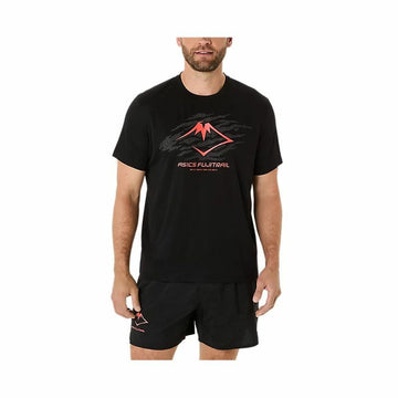 Men’s Short Sleeve T-Shirt Asics Fujitrail Logo Ss Top Black