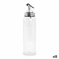 Ölfläschchen Quttin Durchsichtig Silberfarben Glas 0,5 L 6 x 6 x 26 cm (12 Stück)