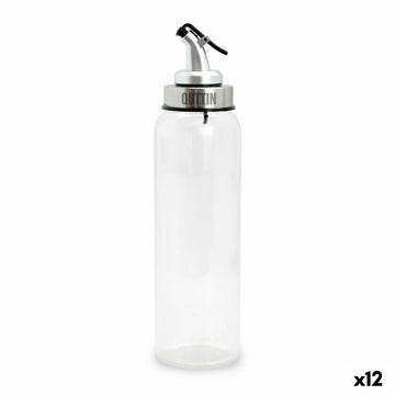Ölfläschchen Quttin Durchsichtig Silberfarben Glas 0,5 L 6 x 6 x 26 cm (12 Stück)