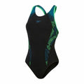 Damen Badeanzug Speedo Placement Laneback grün