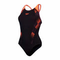 Damen Badeanzug Speedo Placement Laneback Schwarz