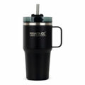 Verre avec Paille Regatta Thermo Insulated Mug Noir 600 ml Acier inoxydable