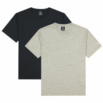 T-shirt à manches courtes homme Champion Crew-Neck Noir 2 Pièces Gris clair