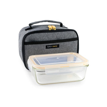 Lunchbox mit Zubehör Ibili 753401g Grau Polyester Borosilikatglas 21 x 13 x 14 cm
