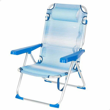 Gepolsterte Campingstuhl Aktive 48 x 60 x 90 cm Celeste