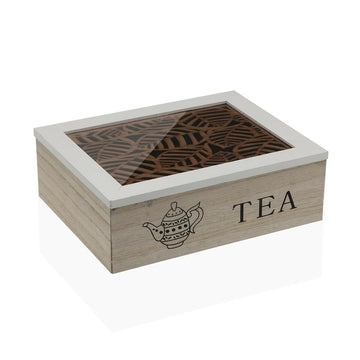 Teebox Versa Bettlaken Holz MDF 23 x 7,5 x 17,5 cm