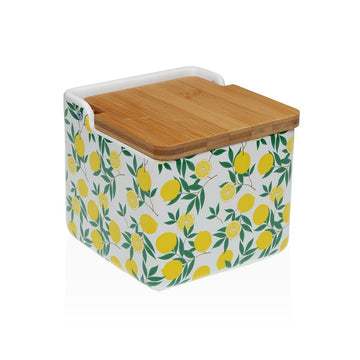Salière avec couvercle Versa Céramique Dolomite Citron 12,2 x 11,5 x 12,2 cm