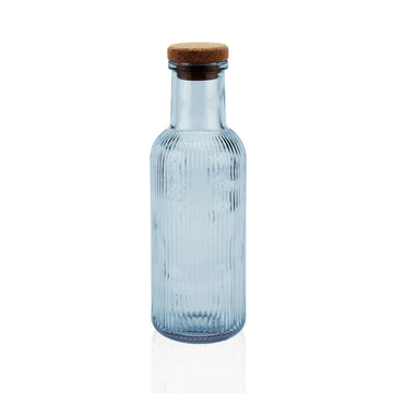 Water bottle Versa Blue Glass 1 L 8,7 x 27,8 x 8,7 cm