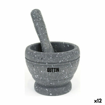 Küchenmörser Quttin Kunststoff 11 x 9 cm Schwarz (12 Stück)