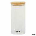 Bocal Quttin Bambou Carré 1,6 L (12 Unités)