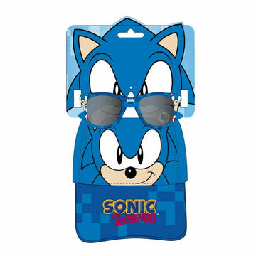 Mütze und Sonnenbrille Sonic 2 Stücke (53 cm)