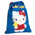Rucksacktasche mit Bändern Hello Kitty Blau 27 x 33 cm