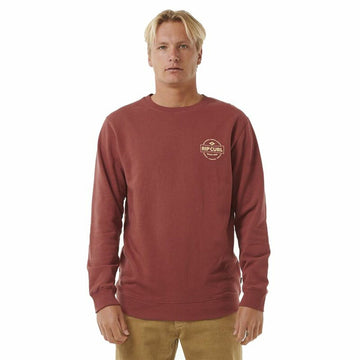 Men’s Sweatshirt without Hood Rip Curl Stapler Crew Brown