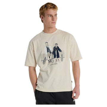 Herren Kurzarm-T-Shirt New Balance Perfect Match Tennis T Shirt  MT51412 LIN Weiß