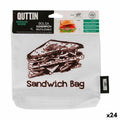 Ensemble de sac alimentaire réutilisable Quttin Sandwich 18 x 18 x 2 cm (24 Unités)