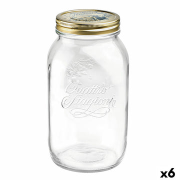Glass Jar Bormioli Rocco Quattro Stagioni Transparent (6 Units)