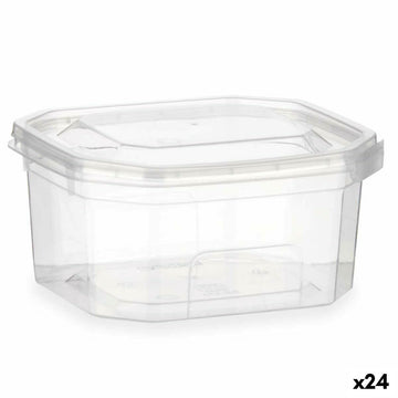 Rectangular Lunchbox with Lid Leknes BS370ROI Transparent polypropylene 370 ml 10,7 x 5,5 x 11,7 cm (24 Units)