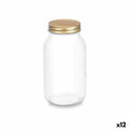 Jar Vivalto LGMS01-PK Transparent Golden 950 ml (12 Units)