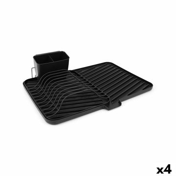 Draining Rack for Kitchen Sink Quttin Black 43 x 30,8 x 12 cm (4 Units)