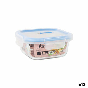 Lunchbox hermetisch Quttin Boho Durchsichtig 550 ml (12 Stück)