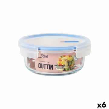 Lunchbox hermetisch Quttin Boho Durchsichtig 0,9 l (6 Stück)