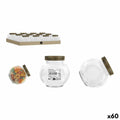 Glass Jar La Mediterránea WOOD 180 ml (60 Units)