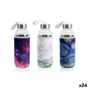 Water bottle Bewinner Glass 400 ml (24 Units)