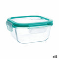 Lunchbox hermetisch Quid Ciclon türkis Glas 530 ml (12 Stück)