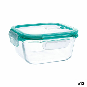 Lunchbox hermetisch Quid Ciclon türkis Glas 530 ml (12 Stück)