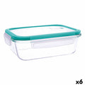 Lunchbox hermetisch Quid Ciclon türkis Glas 1,04 L (6 Stück)